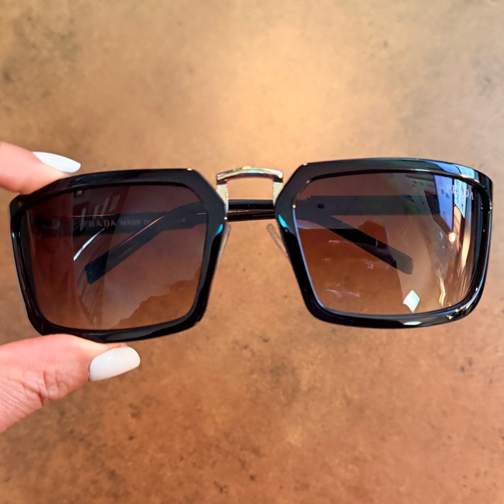Prada Sunglasses – Black / Brown Gradient Lenses - Picture 2 of 10